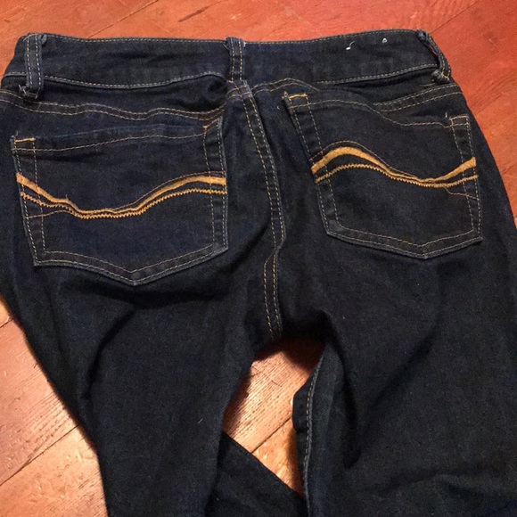 Women's dark denim skiny jeans - Picture 2 of 2